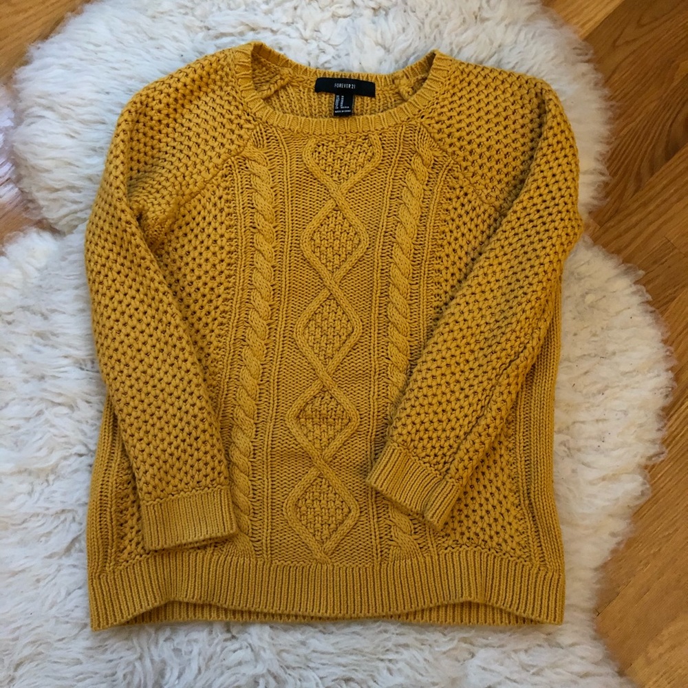 FOREVER 21 YELLOW SWEATER